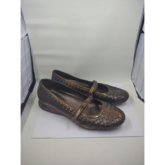 COLE HAAN N1KE AIR Bria bronze brown Woven Leather Sneakers women's size 7.5B - Picture 1 of 16